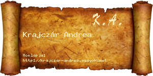 Krajczár Andrea névjegykártya