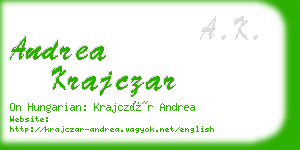andrea krajczar business card